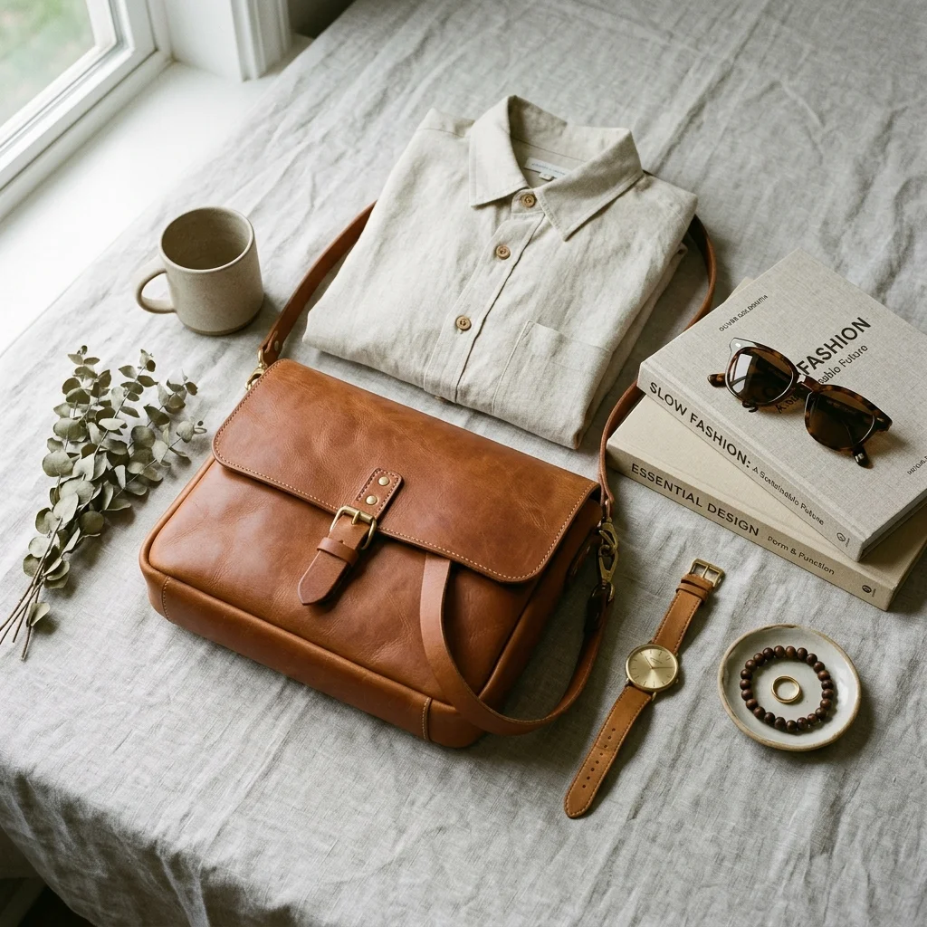 Collection of premium colorful leather bags